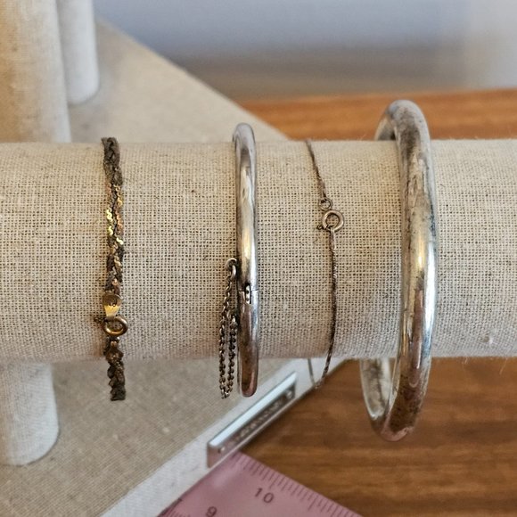 Bundle 4 Sterling Silver Bracelets - Picture 2 of 3